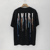Amiri T Shirt Splash Ink Casual Hip Hop round Neck Short Sleeve T-shirt